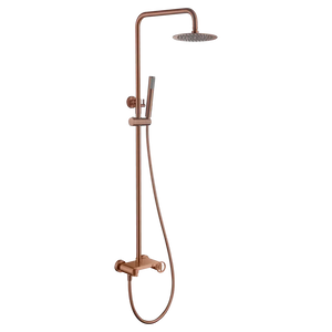 Brushed Rose Gold Single Handle Shower Set, main product view