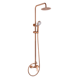 Roma Brushed Rose Gold Single Handle Shower Set, main product view