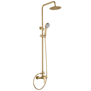 Roma Brushed Gold Single Handle Shower Set, main product view