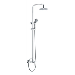 Chrome Single Handle Shower Set Modern Minimalist Design, main product view