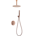 Conjunto Ducha Termostático Empotrado Salerno Oro Rosa Cepillado - Shower Set