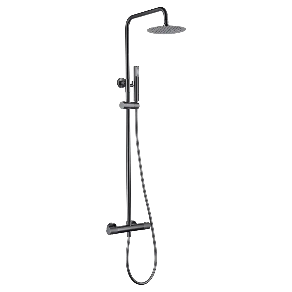 Conjunto Ducha Termostático Line Black Gun Metal