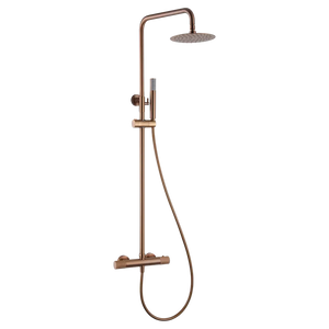 Brushed Rose Gold Thermostatic Shower Set, main product view
