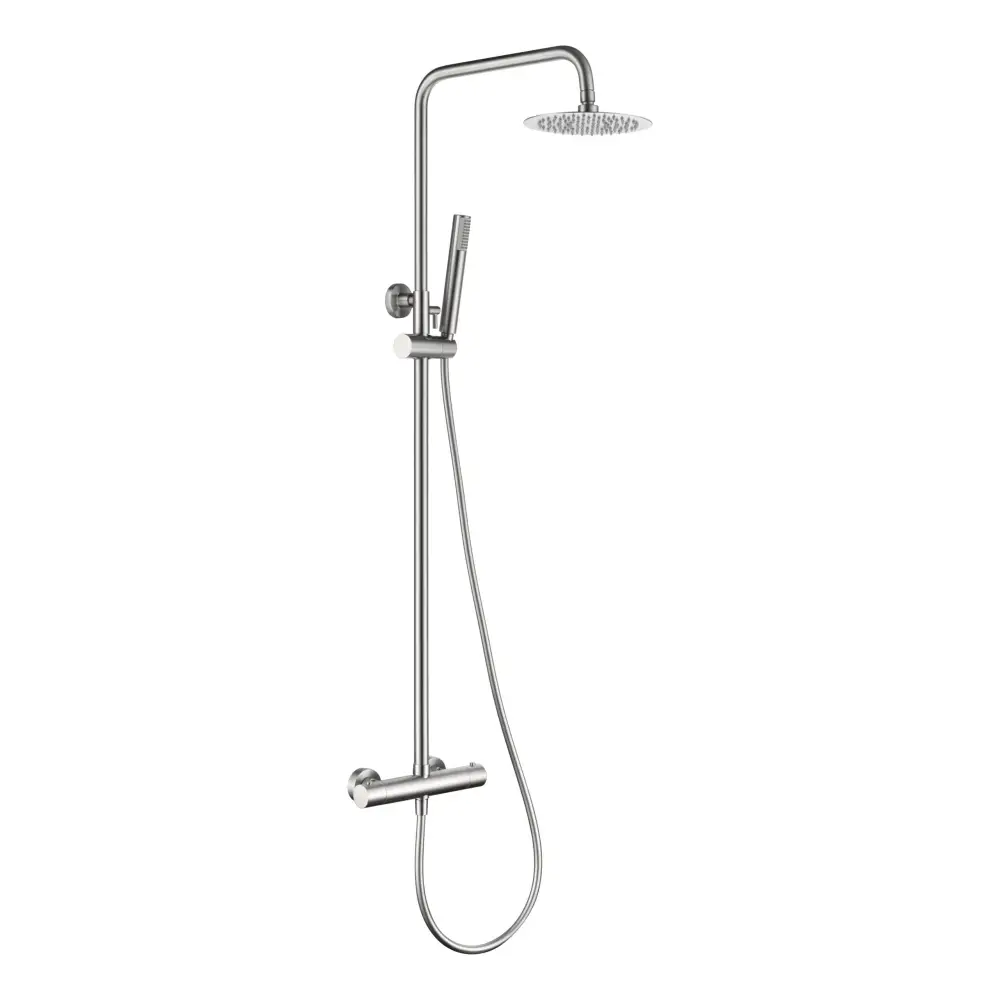 Conjunto Ducha Termostático Monza Níquel Cepillado