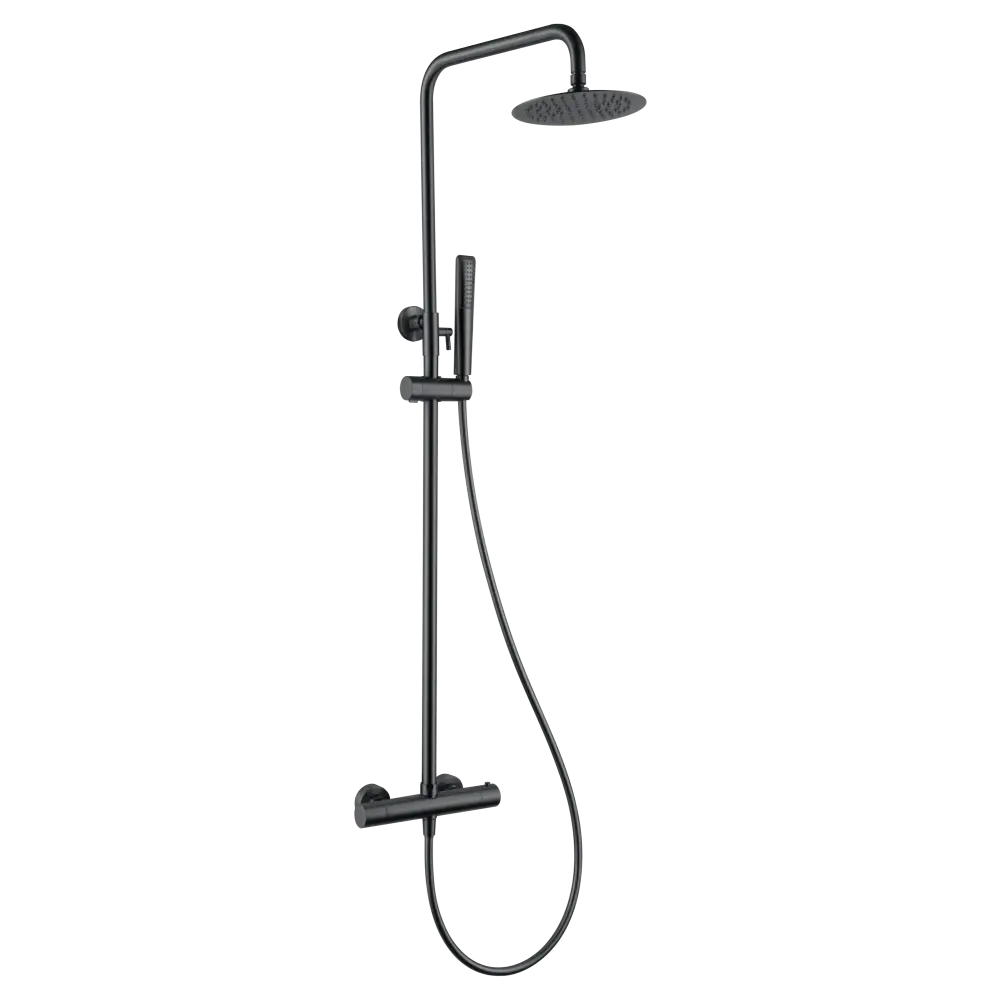 Conjunto Ducha Termostático Nápoles Black Gun Metal