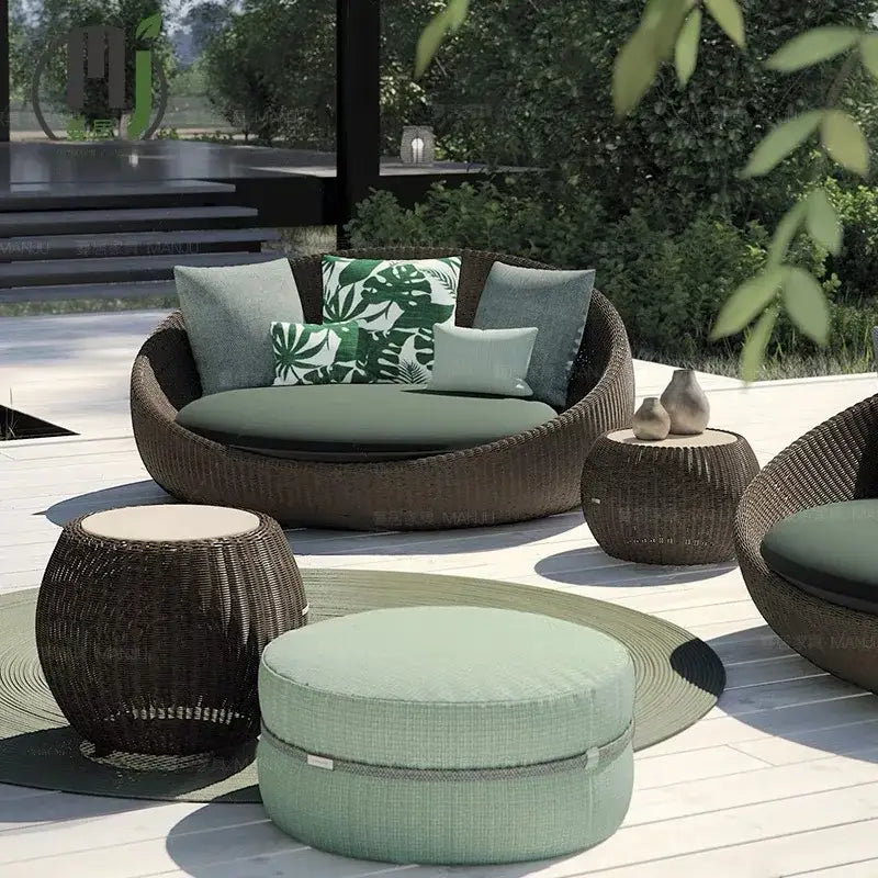 Modern Rattan Garden Sofa Set Outdoor Patio Furniture - view 2