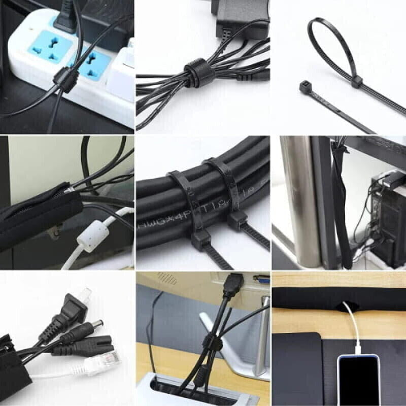Cord Management Organizer Kit - Black - Cord Organizer
