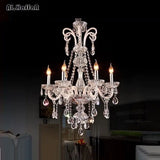 Crystal Modern Tear Ceiling Chandelier Lamp - 6 Arm Lights / Without Bulbs - Chandelier