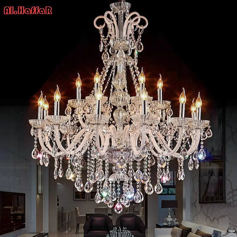 Crystal Modern Tear Ceiling Chandelier Lamp - 15 Arm Lights / Without Bulbs - Chandelier