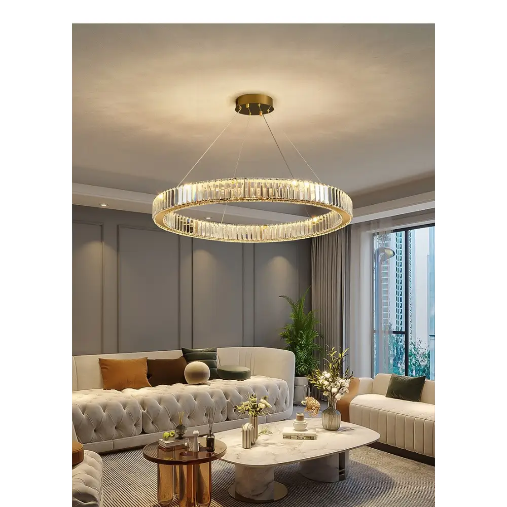 Crystal Ring Large Chandelier Pendant Lamp - Chandelier