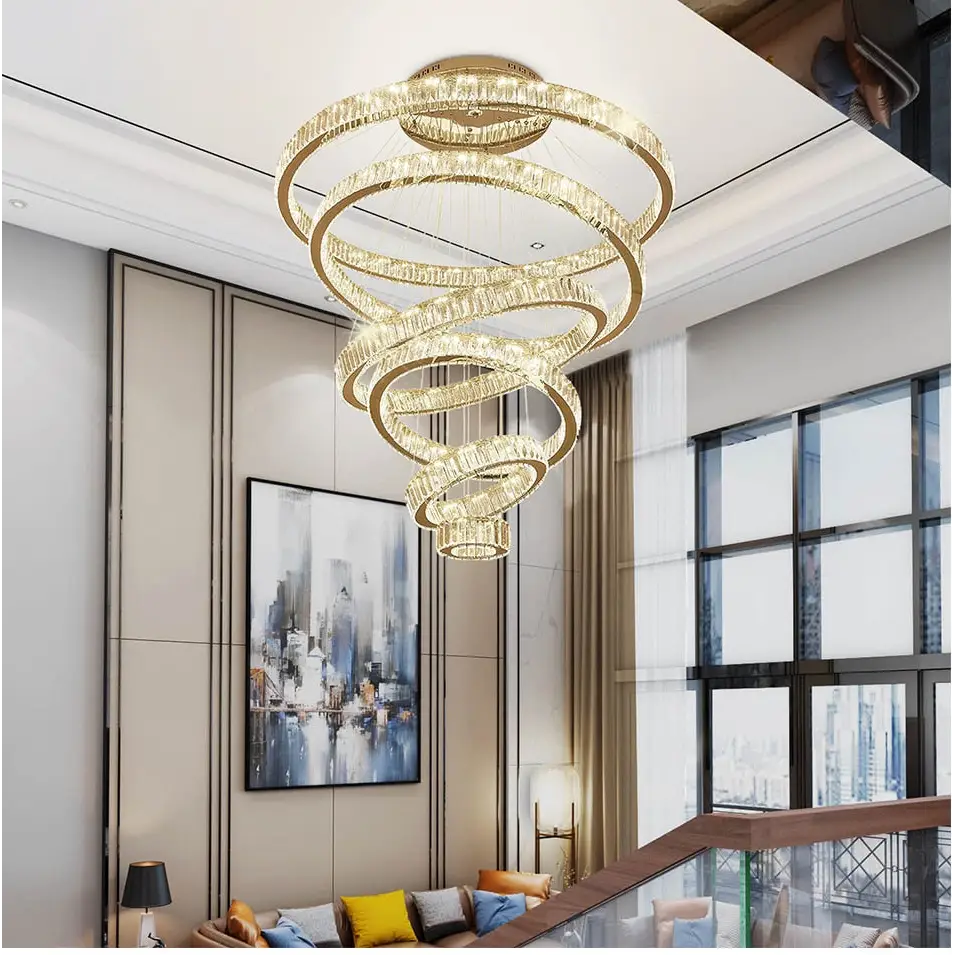 Crystal Ring Large Chandelier Pendant Lamp - Chandelier
