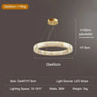 Crystal Ring Large Chandelier Pendant Lamp - D40 15.75inch / Cold White / Gold body - Chandelier