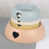 Cute Pet Food Bowl With Heart - Pet Food Bowl
