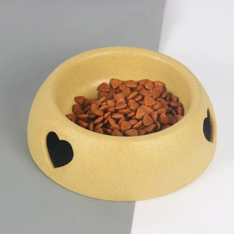 Cute Pet Food Bowl With Heart - Pet Food Bowl