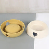 Cute Pet Food Bowl With Heart - Pet Food Bowl