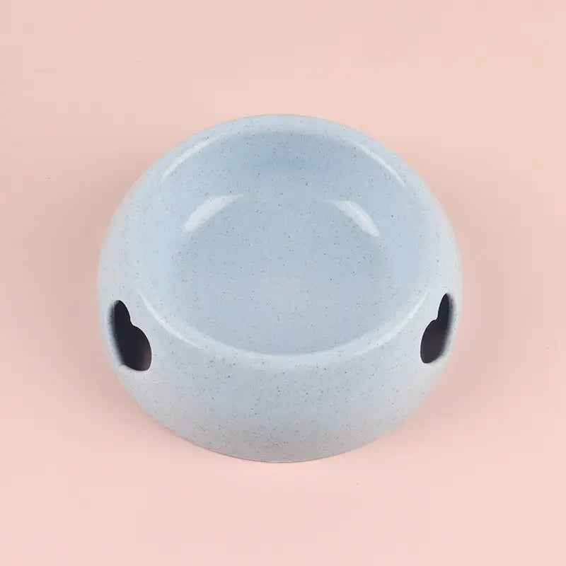 Cute Pet Food Bowl With Heart - Blue / S13x17.5x5.8cm - Pet Food Bowl