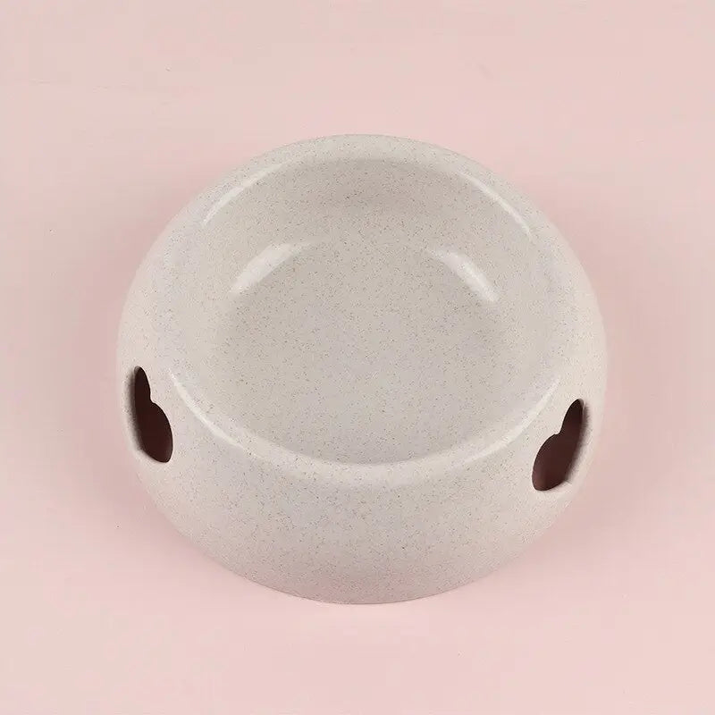 Cute Pet Food Bowl With Heart - White / S13x17.5x5.8cm - Pet Food Bowl