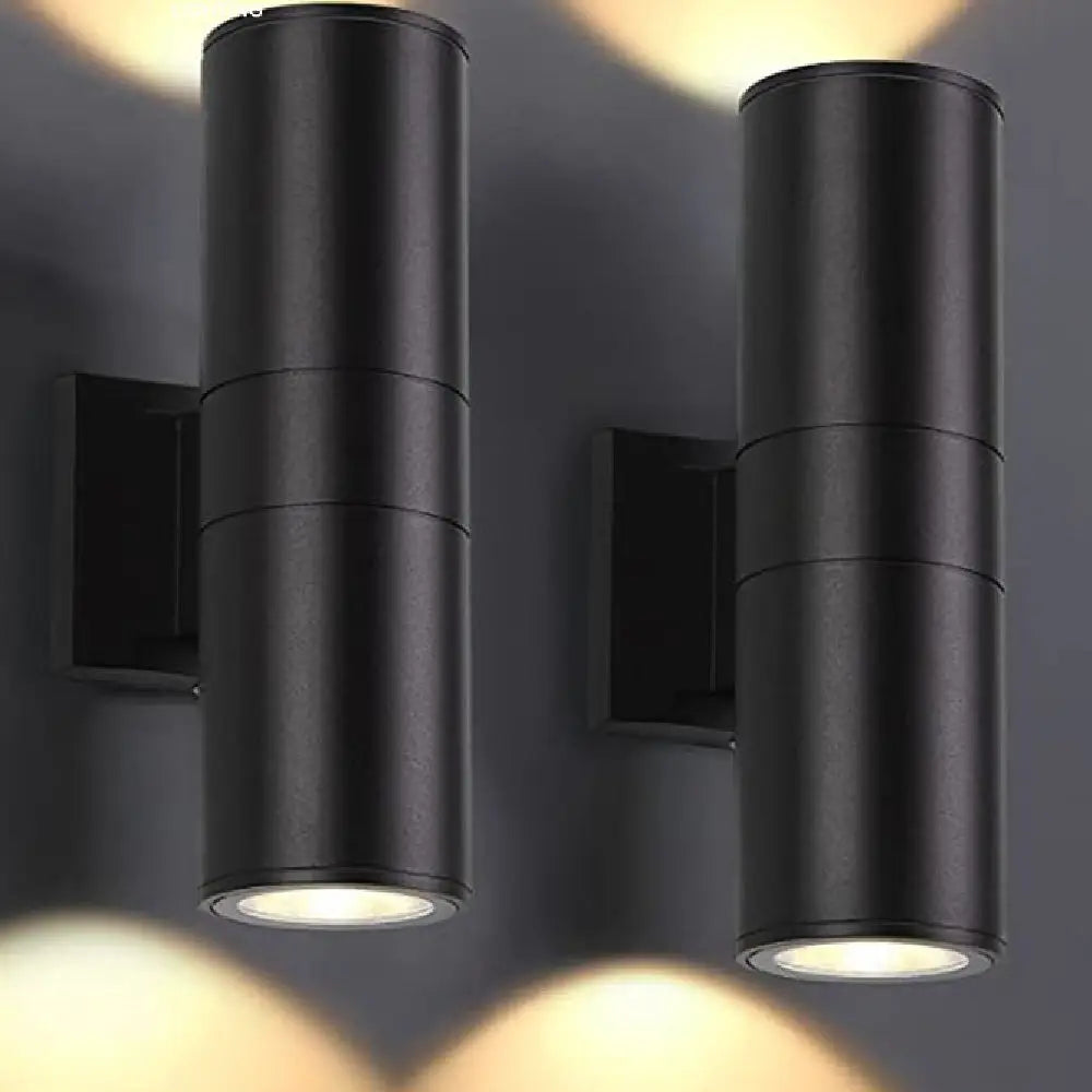 Up and Down Cylinder Outdoor Aluminum Wall Sconce Light - Wall Lamp