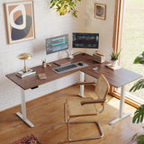 Triple Motor L-shaped Standing Desk