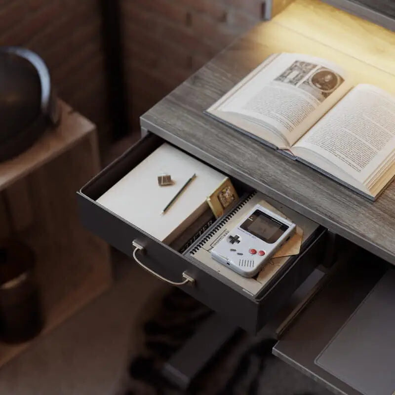 Brooklyn A led electric Standing Desk With Drawers - Desk > Standing Desk