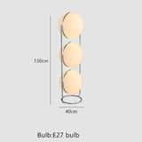 Double Triple Ball Floor Metal Light Lamp - Three Balls / Warm light - Lamp