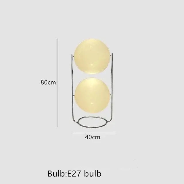 Double Triple Ball Floor Metal Light Lamp - Two Balls / Warm light - Lamp