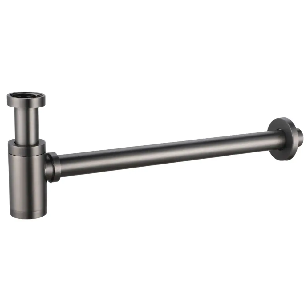 Sifón Redondo Negro Gun Metal - Bathroom Product