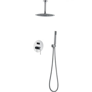 Chrome Single-Lever Built-In Shower Set Modern Design, main product view