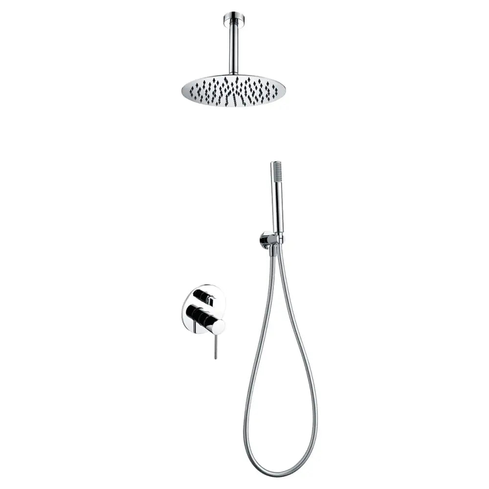 Chrome single handle recessed shower set modern design monomando