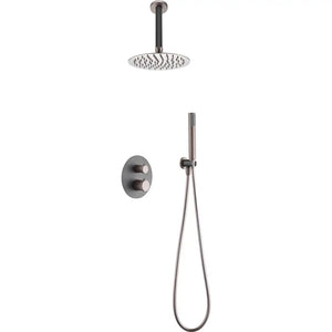 Champagne Gray Thermostatic Built-in Shower Set, main product view