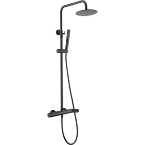 Matte Black Single Lever Shower Set Modern Design, main product view