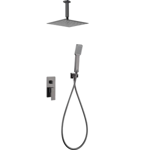 Black Gun Metal Built-in Mixer Shower Set, main product view