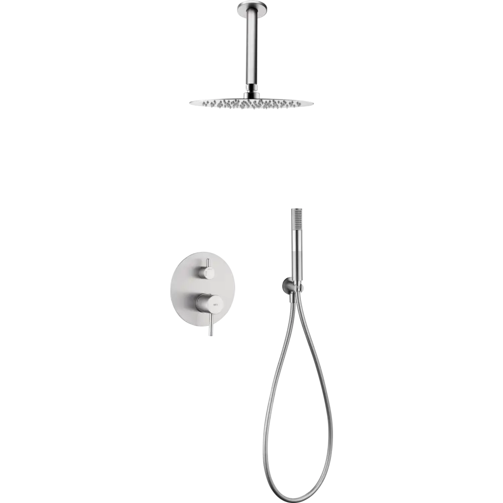 Tivoli brushed nickel single handle built-in shower mixer modern design