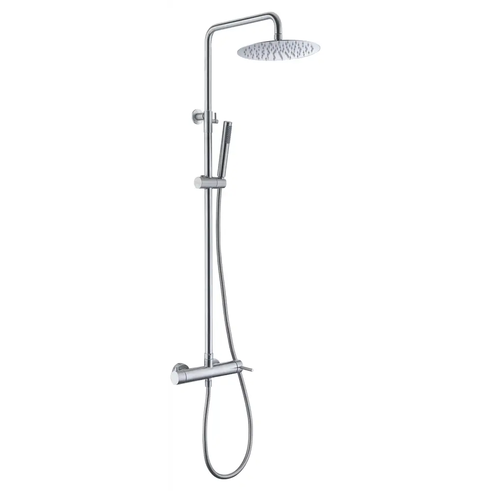 Moscow stainless steel single lever shower set chrome finish monomando