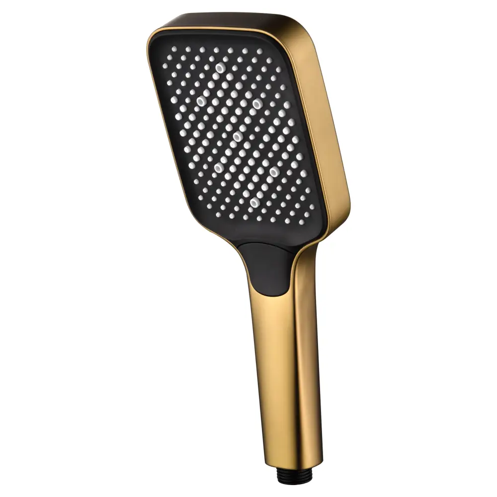 Brushed gold modern shower handle fixture for contemporary bathroom design