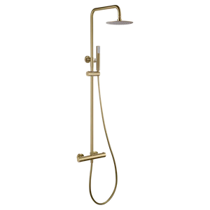 Genova Brushed Gold Thermostatic Shower Set, main product view