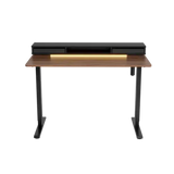 Electric Standing Desk with Double Drawer and Glass Top - Desk > Standing Desk