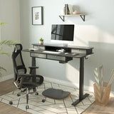 Electric Standing Desk with Drawer Made of Fabric Or Wood - 48’’ x 24’’ / Black Fabric Drawer - Desk