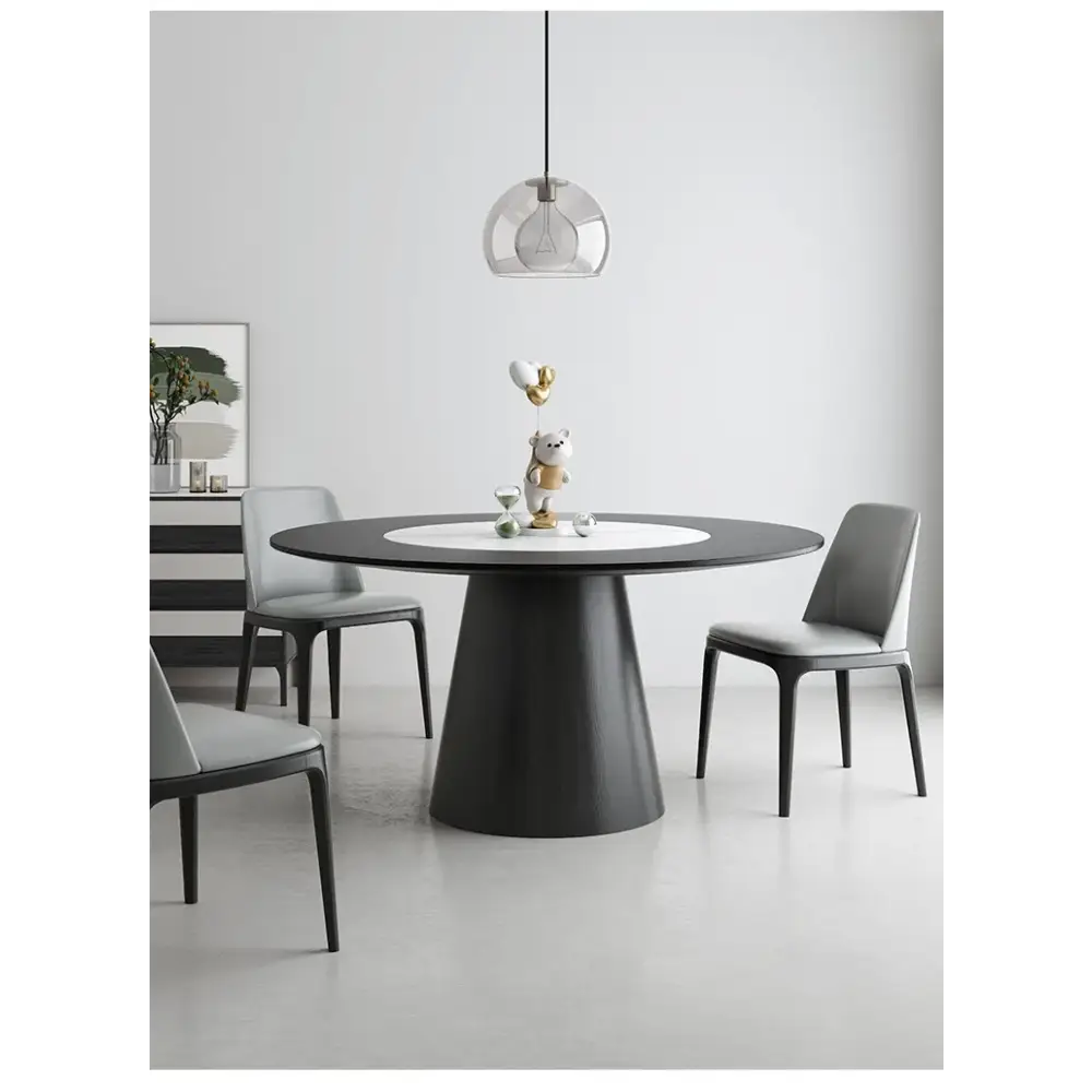 Elegant Kitchen and Dining Furniture Set - Black / 135 x 75cm - Dining Table