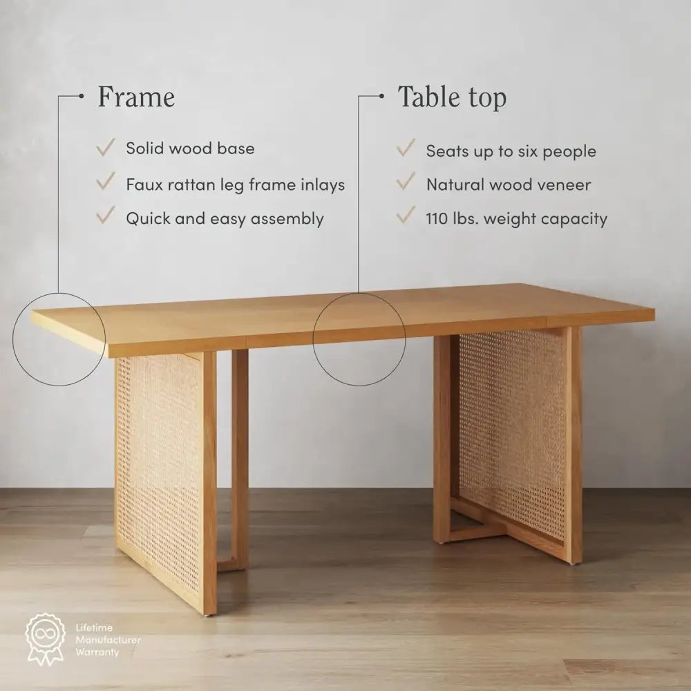 Elegant Kitchen and Dining Room Table - Beige - Dining Table