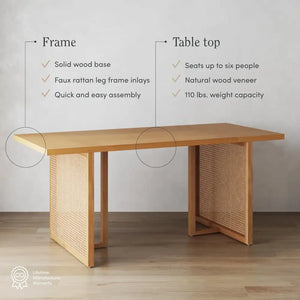 Elegant Kitchen and Dining Room Table - Beige - Dining Table