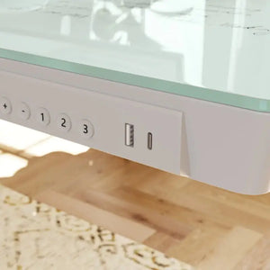 Elitras Tempered Writable Glass Standing Desk - Standing Desk