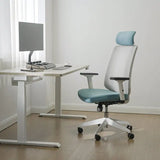 Ergonomic Chair with Lumbar Support - Cyan Blue - Ergonomic Chair