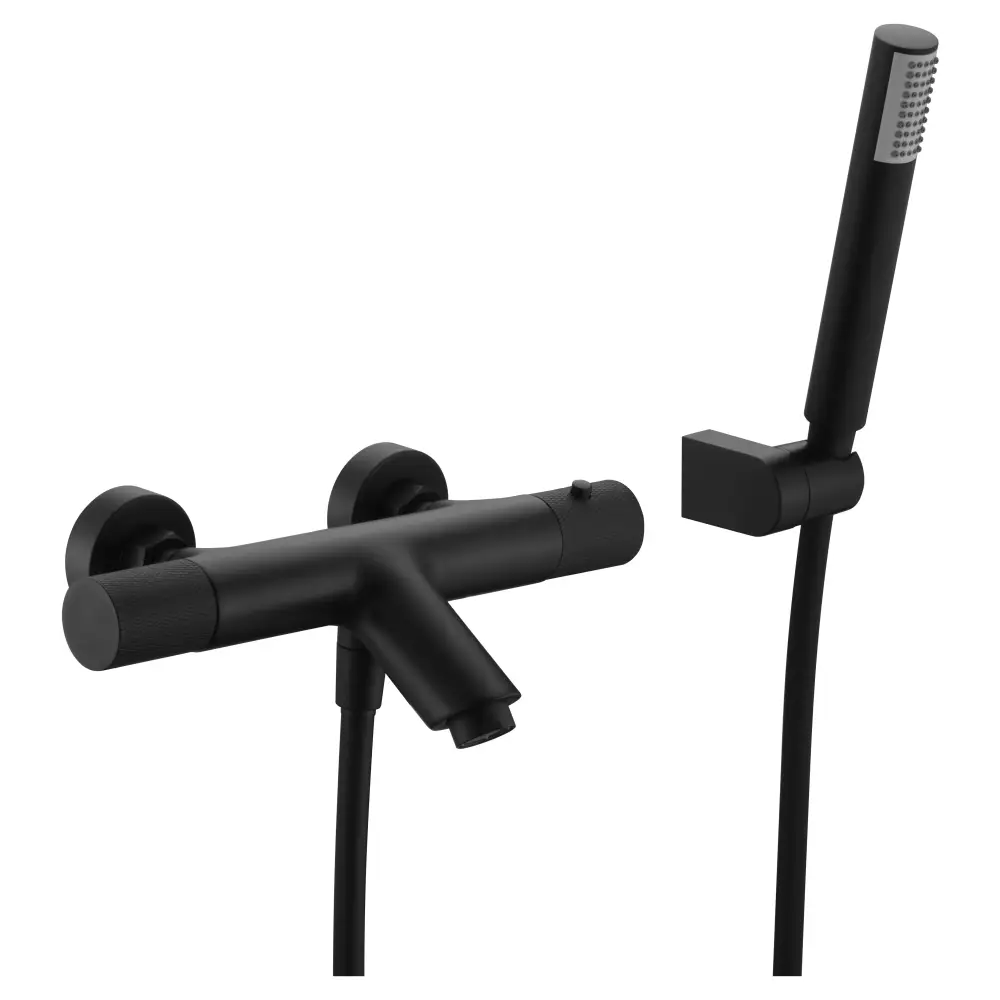 Faucet Bath/Shower Thermostatic Line Matte Black | IMEX - Shower Set