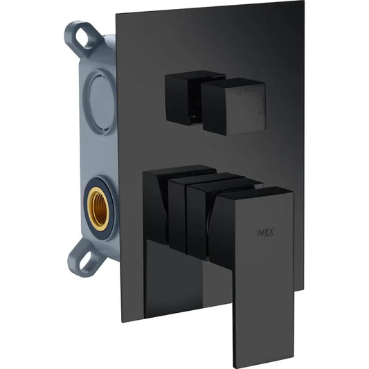 Grifo Empotrado Monomando 4 Vías Negro Mate - Faucet