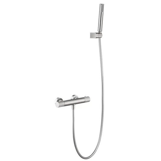 Faucet Shower Thermostatic Line Brushed Nickel | IMEX - Shower Set
