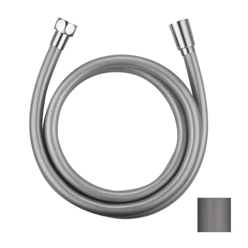 Black gun metal flexible PVC shower hose 150cm coiled