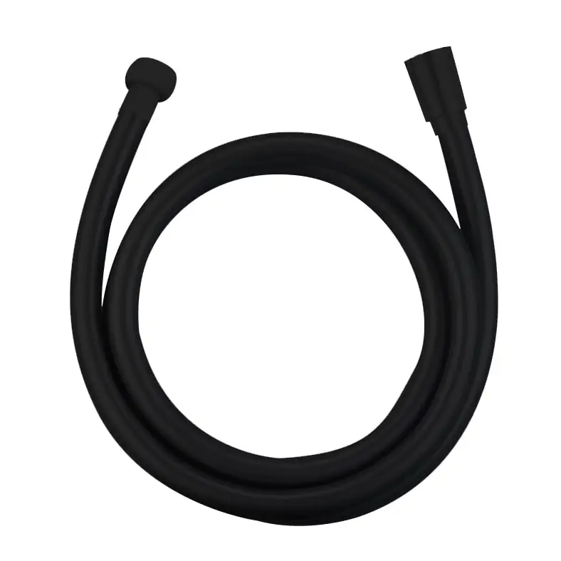 Matte black flexible PVC shower hose 150cm length product view