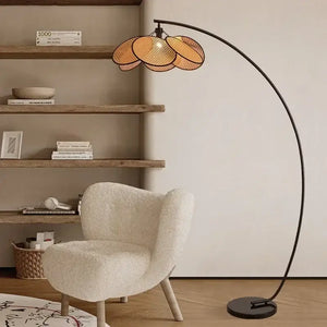 Flower Rattan LED Floor Stand Light Lamp - Lamp