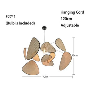 Flower Rattan LED Floor Stand Light Lamp - Lamp - 70cm / Black Frame / Dimmable - Lamp